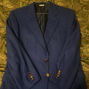 Checkered Blue Brioni Blazer